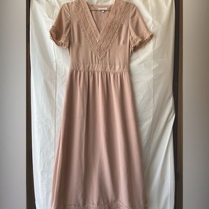 Warehouse lace-trimmed midi dress US Size 4